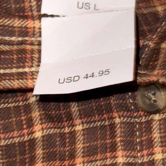 🌹NWT: AMERICAN EAGLE PLAID FRINGE HEM BUTTON DOWN SLEEVELESS SHIRT - Picture 5 of 7